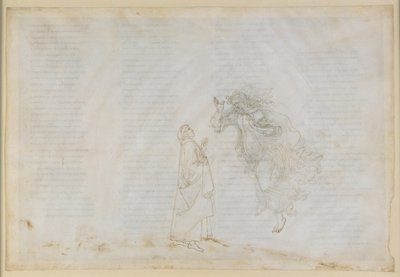 La Divina Commedia, Paradiso V. Den første sfære (månehimlen): Beatrice forklarer Dante principperne for kirkelig dispensation; opstigning til Mars’ sfære af Sandro Botticelli