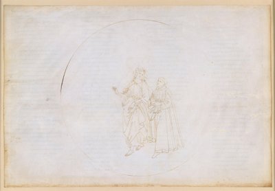 La Divina Commedia, Paradiso XIII. Den fjerde planetsfære (solhimlen): Thomas af Aquino forklarer Dante princippet om den guddommelige kærlighed og treenigheden af Sandro Botticelli