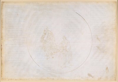 La Divina Commedia, Paradiso XVI. Den femte planetsfære (Mars’ himmel): Cacciaguida beklager det moralske forfald i Firenze af Sandro Botticelli