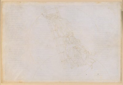 La Divina Commedia, Paradiso XXII. Den syvende planetsfære (Saturns himmel): Den hellige Benedikts beretning; opstigningen ad Jakobs stige til den faste stjernehimmel af Sandro Botticelli