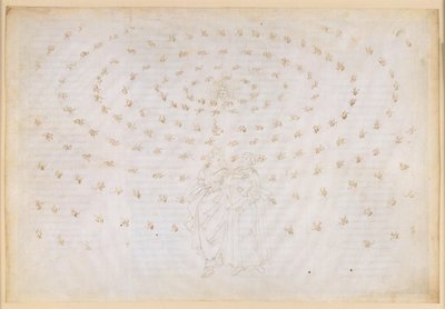 La Divina Commedia, Paradiso XXIV. Den ottende sfære (den faste stjernehimmel): Beatrice beder Petrus om at prøve sin elev i den sande tro, den første teologiske dyd; Dantes trosbekendelse af Sandro Botticelli