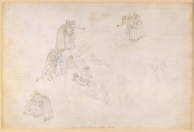 La Divina Commedia, Purgatorio VII. Forpurgatorium, den midterste zone: De forsømte fyrsters dal af Sandro Botticelli