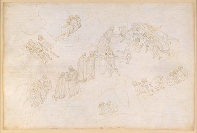 La Divina Commedia, Purgatorio V. Forpurgatorium, den midterste zone: De forsømte, der døde som følge af en voldshandling af Sandro Botticelli