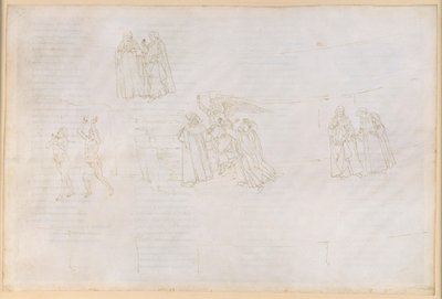 La Divina Commedia, Purgatorio XVII. Opstigningen til den fjerde ring i Purgatoriet: Vergil forklarer Dante om Purgatoriet af Sandro Botticelli