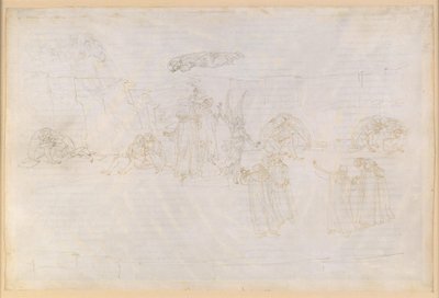 La Divina Commedia, Purgatorio XV. Opstigningen til den tredje ring i Purgatoriet: Englen foran trappen; Dantes visioner om mildhed af Sandro Botticelli