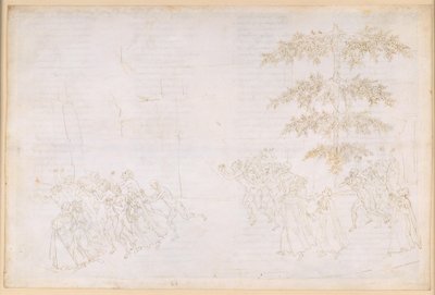 La Divina Commedia, Purgatorio XXIII. Purgatoriets sjette ring: De glubske menneskers bod; mødet med Forese Donati af Sandro Botticelli