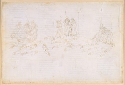 La Divina Commedia, Purgatorio XXI. Den femte ring i Purgatorio: De grådige og de ødsle menneskers bod; Statius’ optræden af Sandro Botticelli