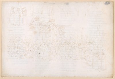 Den guddommelige komedie, Skærsilden XXVII. Opstigning til det jordiske paradis: Vandringen gennem ilden; Drøm på trinene til det jordiske paradis; Kroningen af Dante af Sandro Botticelli