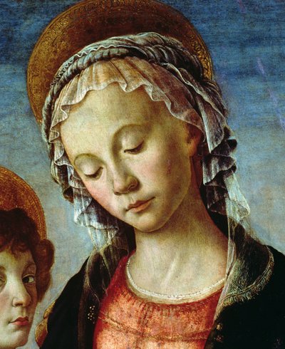 Madonna og barn detalje fra 44356 af Sandro Botticelli