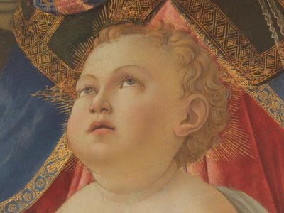 Maria med barnet og fem engle af Sandro Botticelli