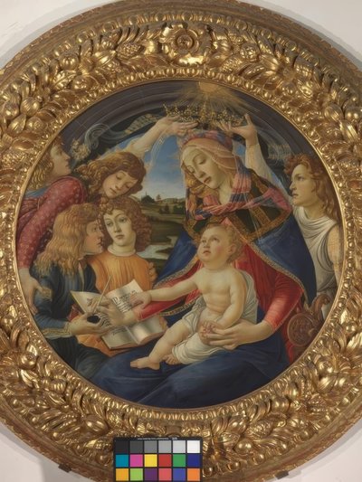 Maria med barnet og fem engle af Sandro Botticelli