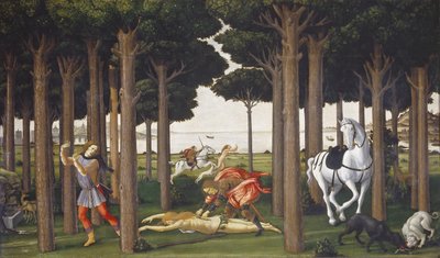 Historien om Nastagio degli Honesti, panel II af Sandro Botticelli