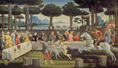Historien om Nastagio degli Onesti, panel 3 af Sandro Botticelli