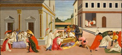 Tre mirakler af Sankt Zenobius af Sandro Botticelli