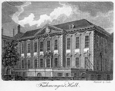 Fishmongers Hall, City of London, 1811. af Sands