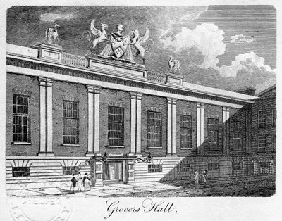 Grocers Hall, City of London, 1811. af Sands