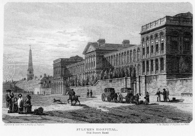 St Lukes Hospital, Old Street, Finsbury, London, 1815. af Sands