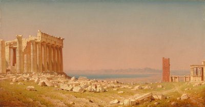 Ruinerne af Parthenon af Sanford Robinson Gifford