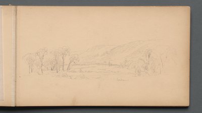 Skitsebog, side 06: "Gorham" (Maine) af Sanford Robinson Gifford