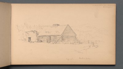 Skitsebog, side 14: "Berlin falder 2. september" af Sanford Robinson Gifford