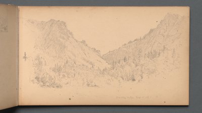 Skitsebog, side 18: Dixville Notch, 4. september, 89. 1859. af Sanford Robinson Gifford