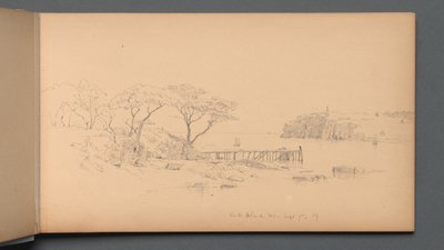 Skitsebog, side 20: Peaks Island, ME, 7. september 59, 1859. af Sanford Robinson Gifford