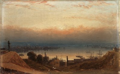 The Basin of the Patapsco fra Federal Hill, Baltimore af Sanford Robinson Gifford