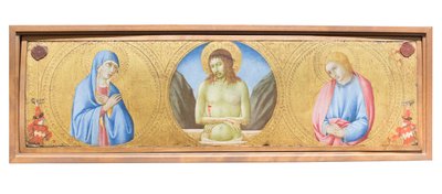 Kristus som sorgens mand mellem jomfru Maria og evangelisten Johannes af Sano di also Ansano di Pietro di Mencio Pietro