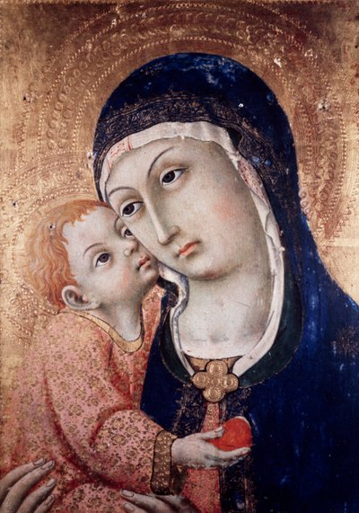 Madonna og barn af Sano di also Ansano di Pietro di Mencio Pietro