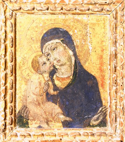 Madonna med barn af Sano Di Pietro (1406-1481), anden halvdel af 1400-tallet af Sano di also Ansano di Pietro di Mencio Pietro
