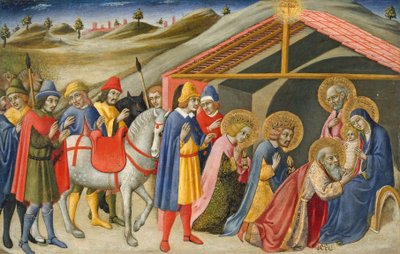 De tre kongers tilbedelse, ca. 1470 (tempera og guld på træ) af Sano di also Ansano di Pietro di Mencio Pietro