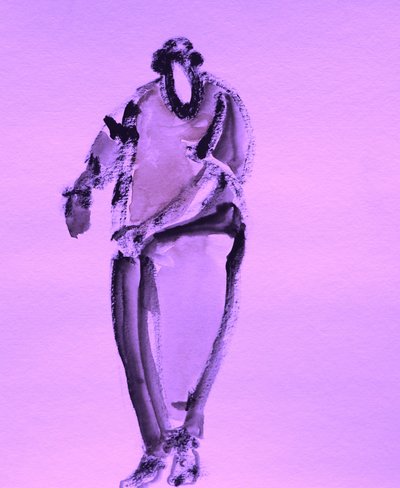 Abstrakt lilla figur af Santhosh ch