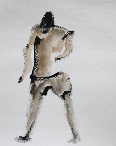 Abstrakt gående figur af Santhosh ch
