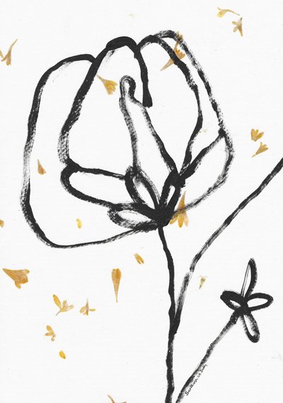 Sortgylden blomstring af Santhosh ch