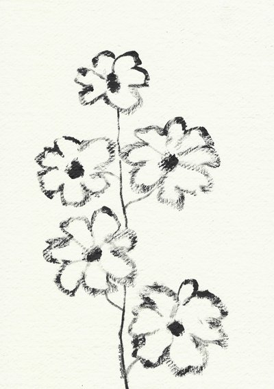 Blomsterskitse med kul af Santhosh ch