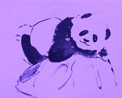 Sød lilla panda af Santhosh ch