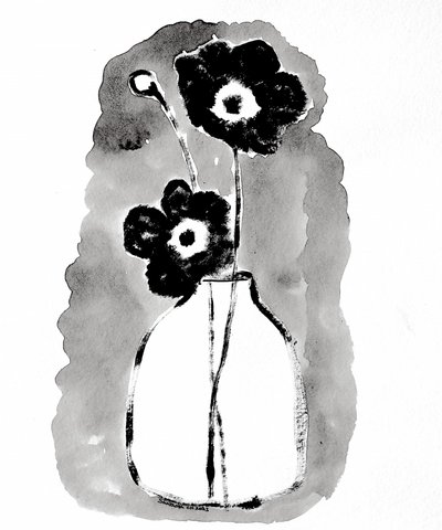 Mørke blomster i en vase af Santhosh ch