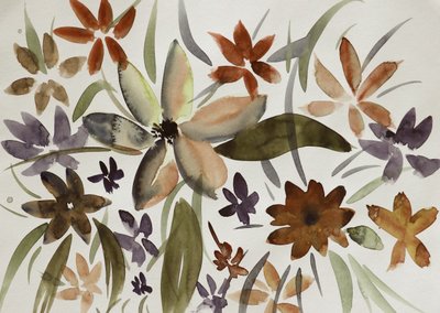 Jordnær blomsterakvarel af Santhosh ch