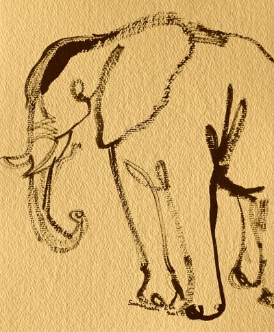 Elegant elefanttegning af Santhosh ch