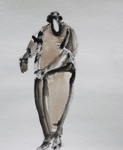 Elegant stående figur af Santhosh ch