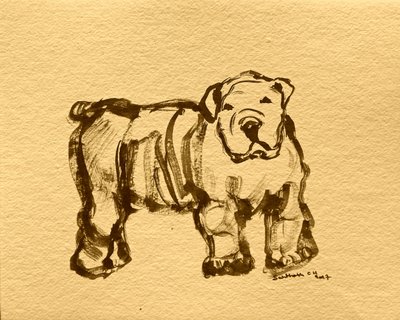 Udtryksfuld bulldogskitse af Santhosh ch