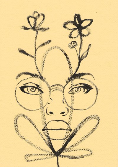 Tegning af et blomsteransigt af Santhosh ch