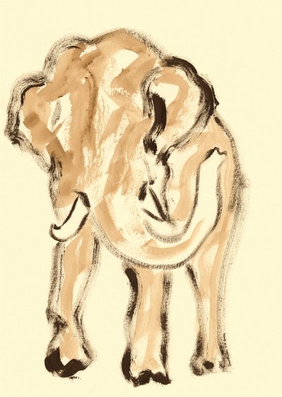 Mild abstrakt elefant af Santhosh ch