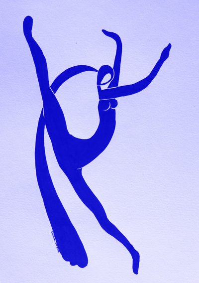 Yndefuld blå danser af Santhosh ch