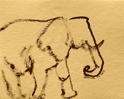 Minimalistisk elefanttegning af Santhosh ch