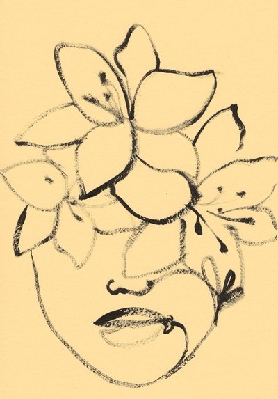 Minimalistisk blomsteransigt af Santhosh ch