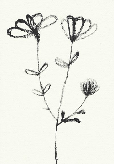 Minimalistisk blomsterskitse af Santhosh ch