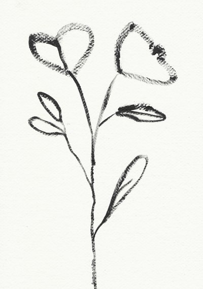 Minimalistisk blomsterskitse af Santhosh ch
