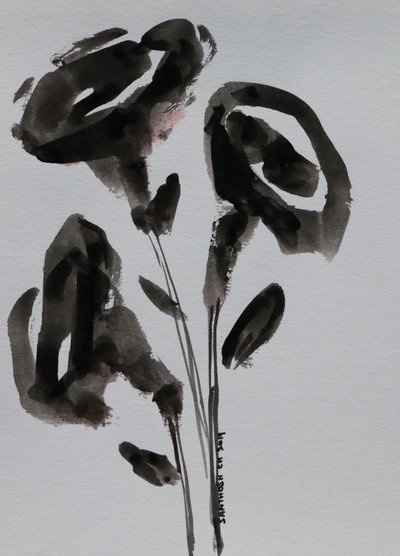 Minimalistiske blækblomster af Santhosh ch