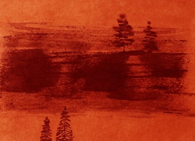 Orange sø i tusmørket af Santhosh ch